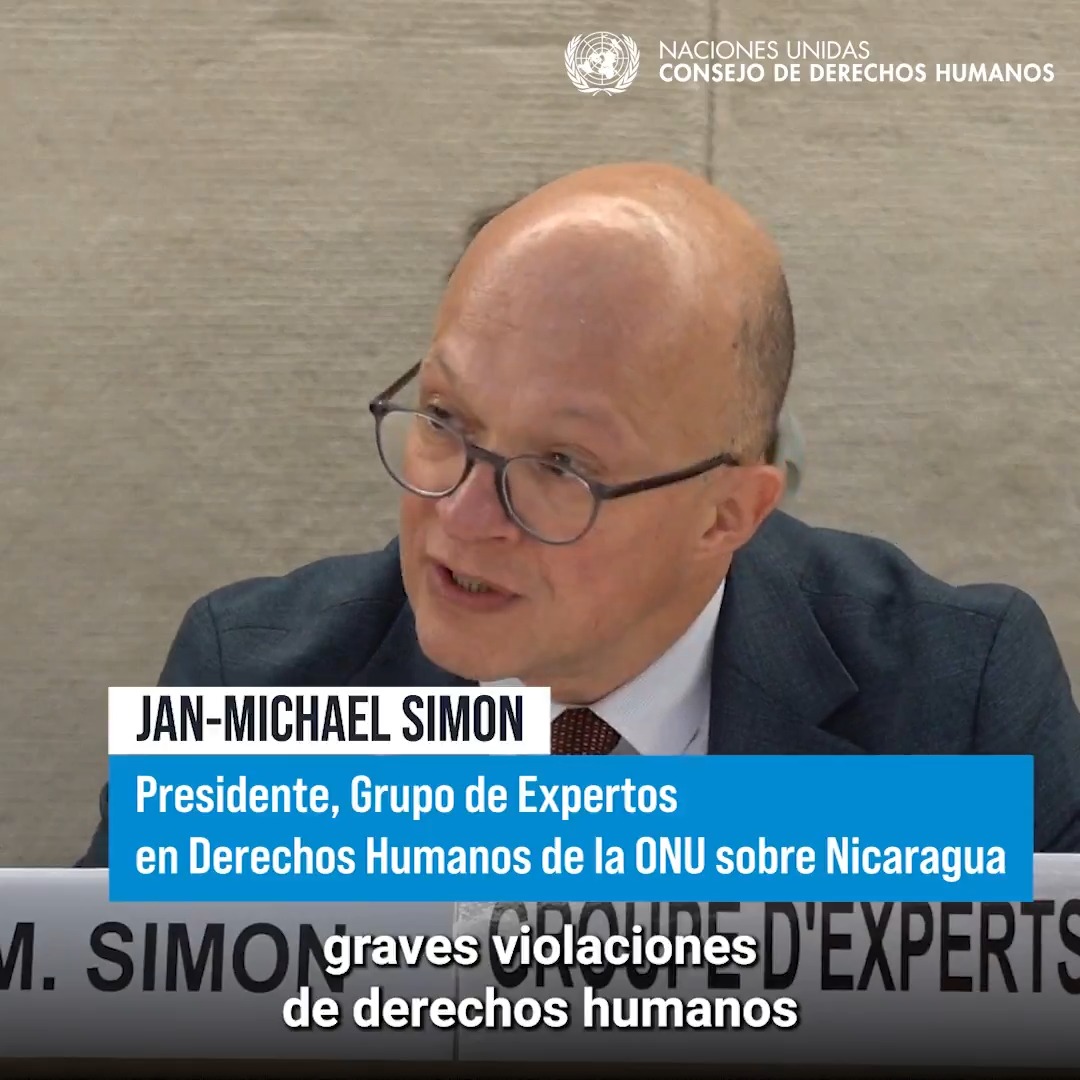 "La situación de derechos humanos y el estado de derecho en #Nicaragua han sufrido un profundo deterioro", ha advertido el Presidente del Grupo de Expertos en DDHH sobre el país en la presentación del su último informe ante el Consejo de Derechos Humanos de la Naciones Unidas. #HRC58