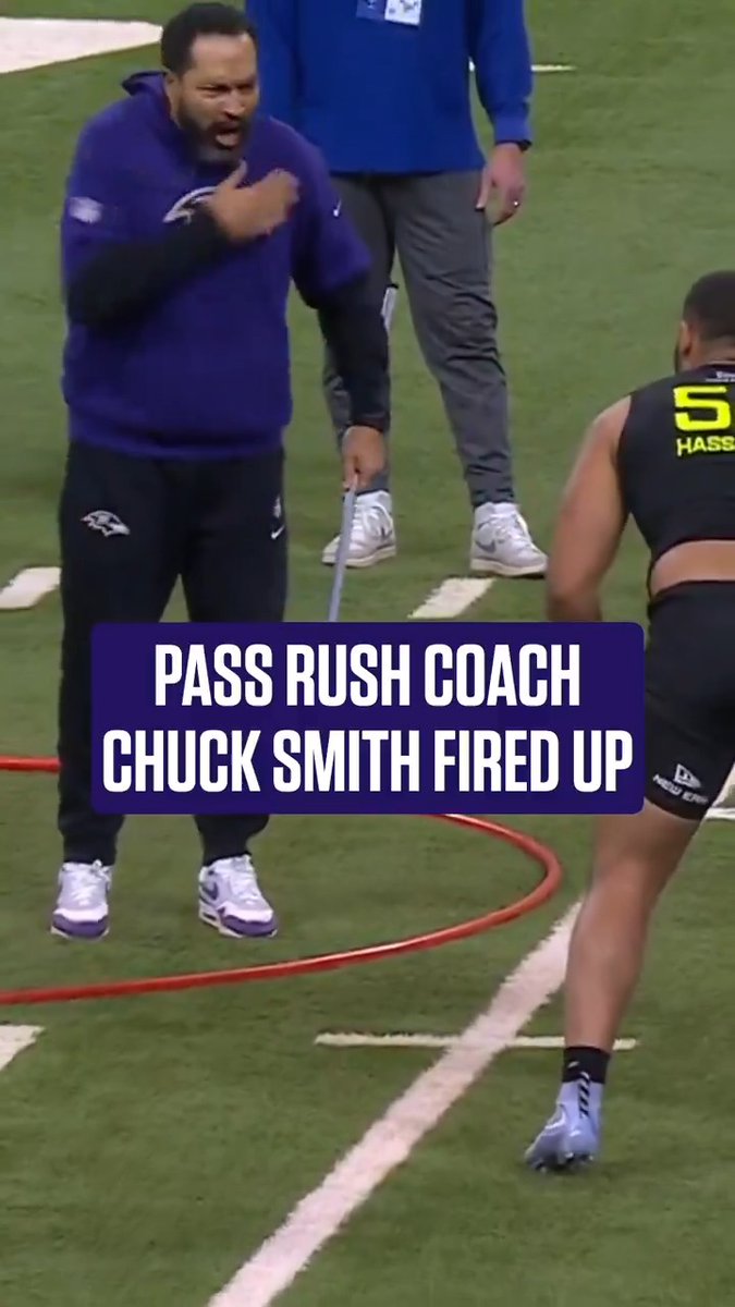 Chuck Smith bringing the energy at the #NFLCombine. 😤 🔥 📺: Watch the combine on @NFLNetwork!