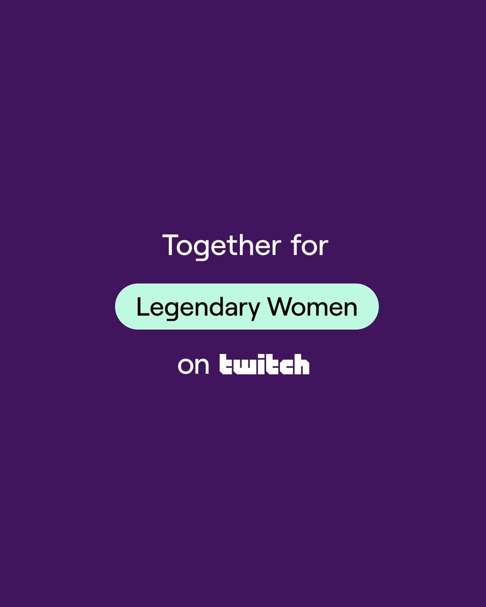 Inspiring. Trailblazing. Legendary. Women bring us together and push the Twitch community forward every time they go live. Visit the front page shelf and join us in celebrating #LegendaryWomen.