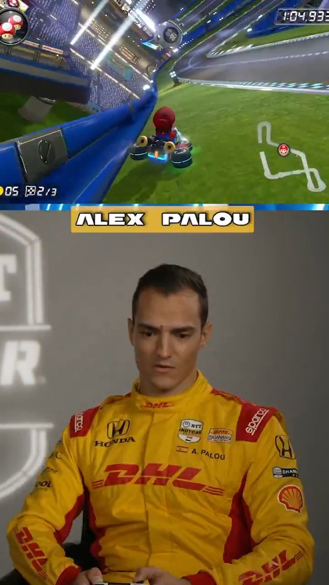 🐢🏁 We really should give them gliders and shells. Watch as NTT INDYCAR SERIES drivers take on Mario Kart Stadium!