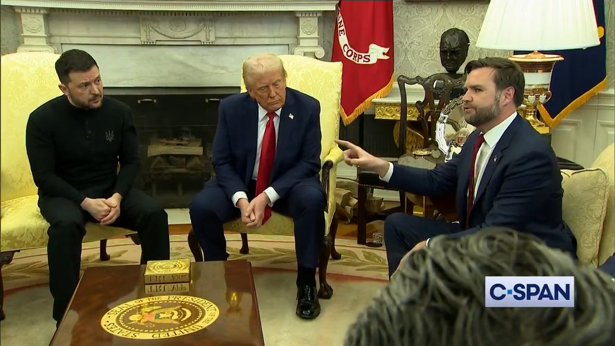Heated Oval Office Exchange Vice President JD Vance Vance to Zelenskyy: "Mr. President, I think it's disrespectful for you to come into the Oval Office, litigating in front of the American media." President Trump: "You're not in good position right now...You're gambling with World War III."