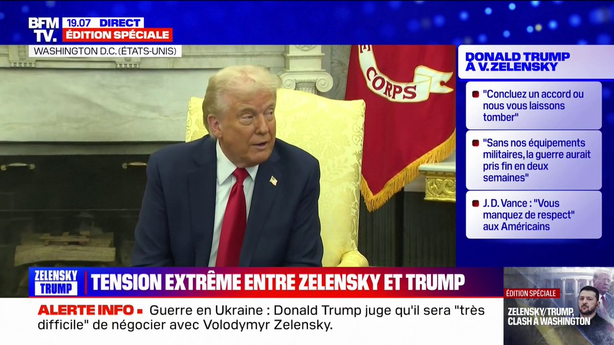 Donald Trump: "J'espère qu'on se souviendra de moi comme un faiseur de paix"