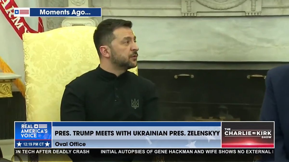 "WHY DON'T YOU WEAR A SUIT?" RAV's own @BrianGlennTV asking Zelensky if he owns a suit and why doesn't he wear it.