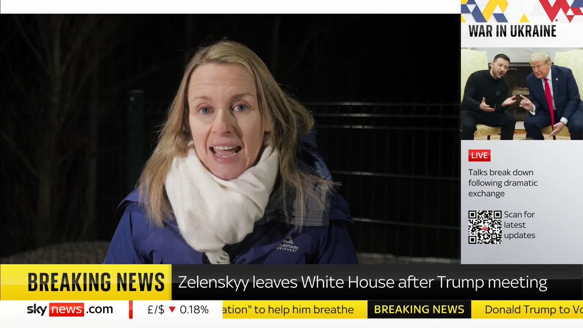'For Ukraine and its European allies, this is an absolute disaster—the only winner here is Russia.' Sky's Deborah Haynes reports from Ukraine after Zelenskyy's early departure from the White House and the failure to sign the minerals deal.