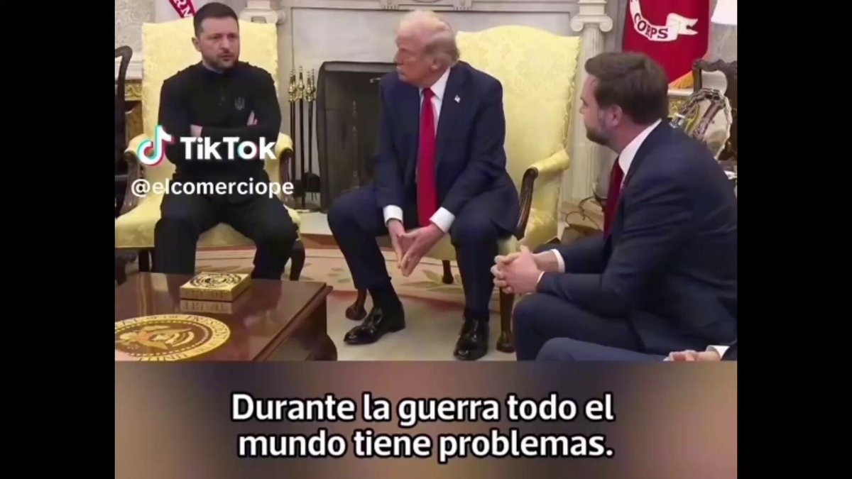 Trump y su vicepresidente, contra Zelensky, retransmitido desde el despacho oval de La Casa Blanca…