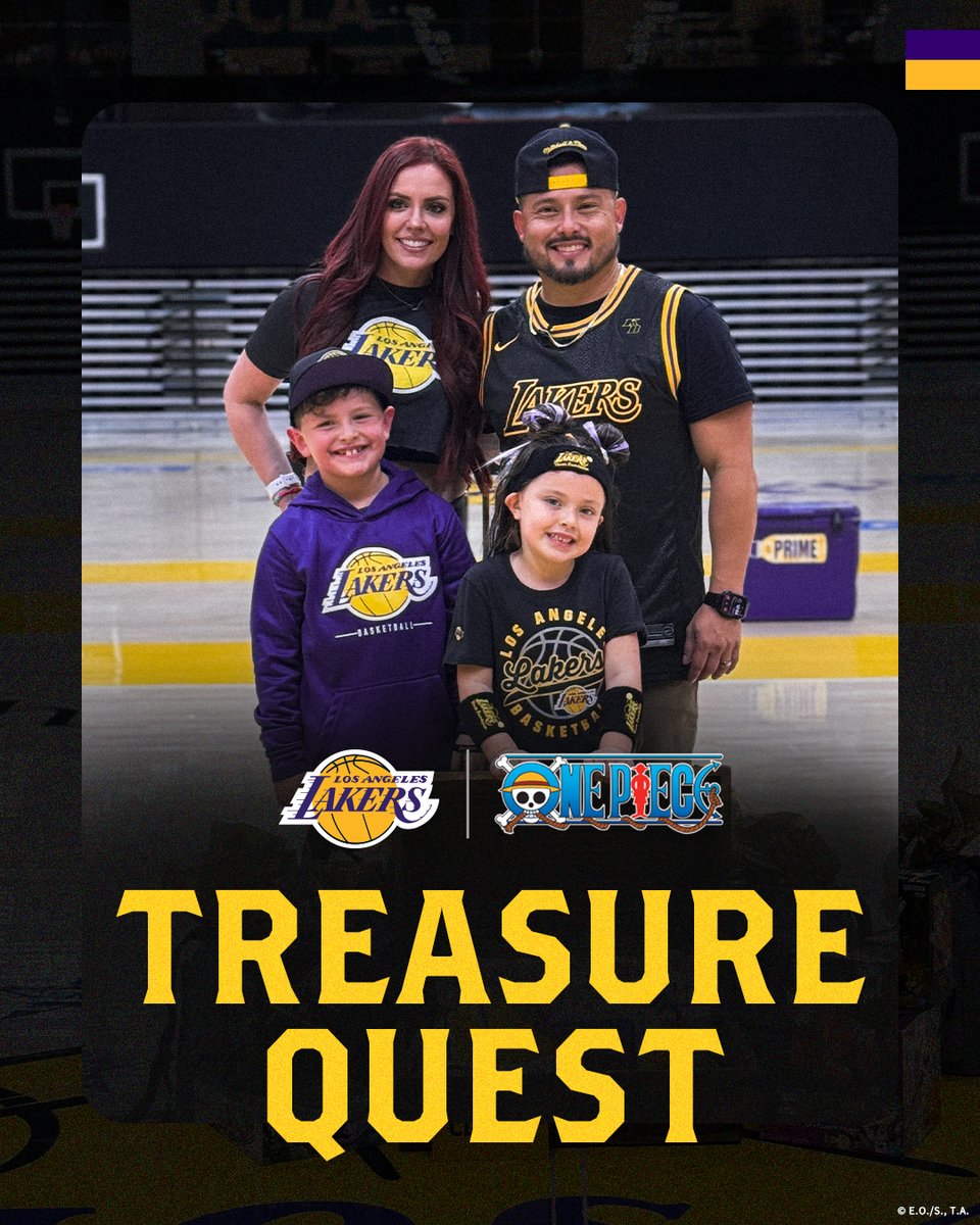 Adventure & treasure -- The Castro family embarks on the Lakers x One Piece Treasure Quest 🏴☠️ #LakersxONEPIECE