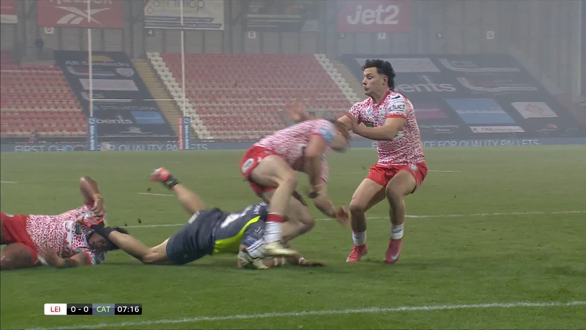 Catalans Dragons were THIS close to the first try of the match 🤏