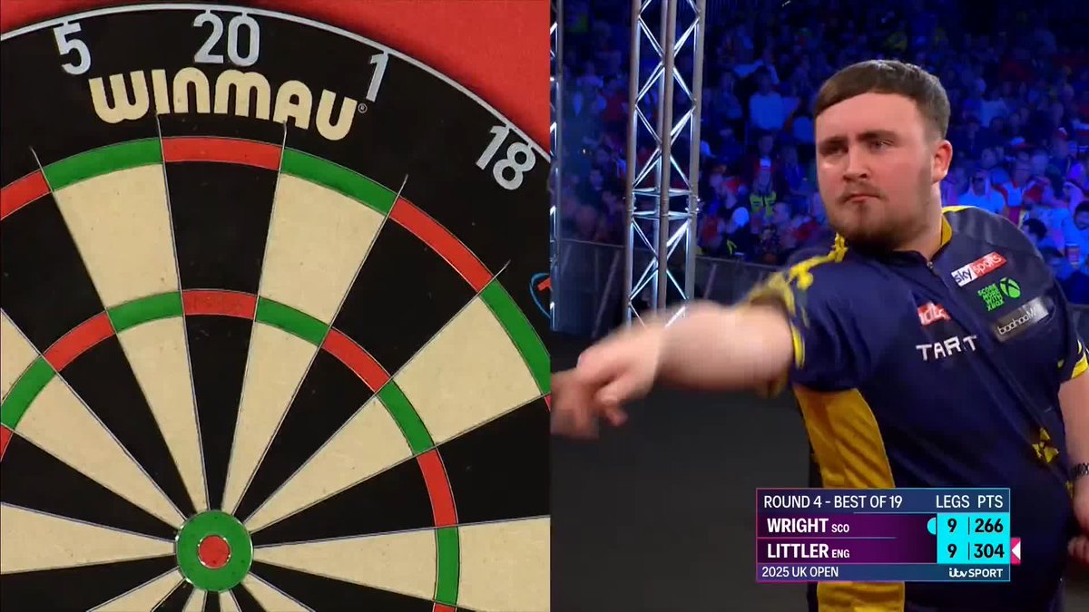 LITTLER SURVIVES IN A THRILLER!! What a ridiculous game that was... An average of 109 from Luke Littler needed as he is pushed all the way against Peter Wright, but squeezes into the Fifth Round! 📺 #UKOpenDarts