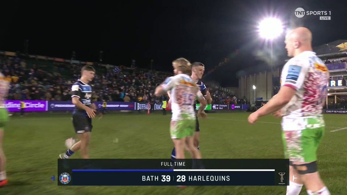 A tale of two halves! 10 tries at The Rec as Bath Rugby complete an impressive comeback to reach the semi-finals with a 39-28 win over Harlequins 🃏 🏆 #PremRugbyCup | #BATvHAR