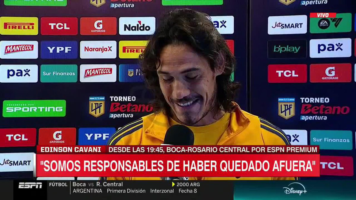 🇺🇾EDINSON CAVANI habló s/su gol perdido: "Mil veces la ví, son de esas jugadas que te quedan en la retina, por ser competitivo y querer lo mejor para el club, tus compañeros, el tema de los goles como hablé, esas FATALIDADES PASAN y solo te entristece".