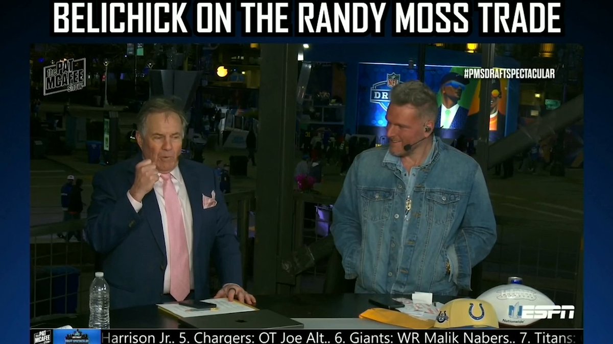 "Probably the most interesting trade, was the Randy Moss trade." —Bill Belichick (via Pat McAfee)