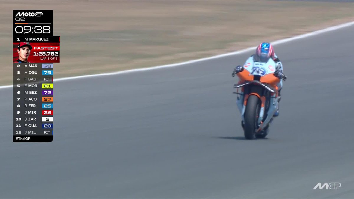 🤯 Ai Ogura up to THIRD! Absolutely jaw-dropping from the rookie #ThaiGP 🇹🇭