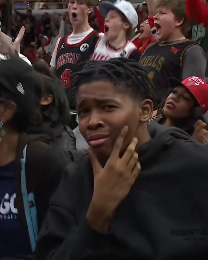 This Bulls fan was HYPED after Lonzo's clutch three in OT 💀