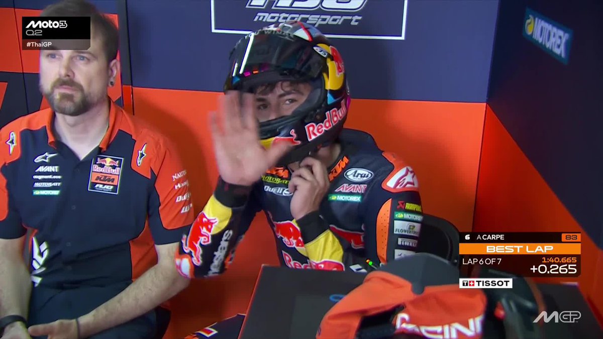 An impressive performance that didn't go unnoticed! P6 for rookie Alvaro Carpe 💪 #ThaiGP 🇹🇭