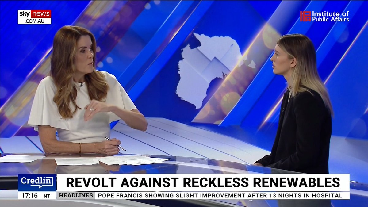 “Australians, who are barely affording their own power bills, are now being forced to line the pockets of foreign owned corporations.” Mia Schlicht on Sky News Australia on new IPA research that shows $1bn in subsidies has been handed to wind farm operators #auspol Full interview: