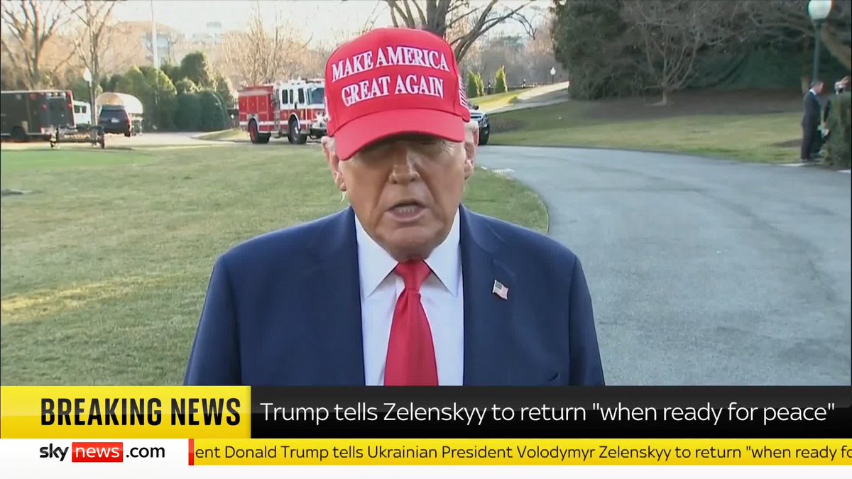 "He wants to come back right now... I can't do that" After a heated clash in the Oval Office with Volodymyr Zelenskyy, Donald Trump said it "did not work out great from his standpoint" and mockingly called him a "big shot" Latest ➡️ 📺 Sky 501