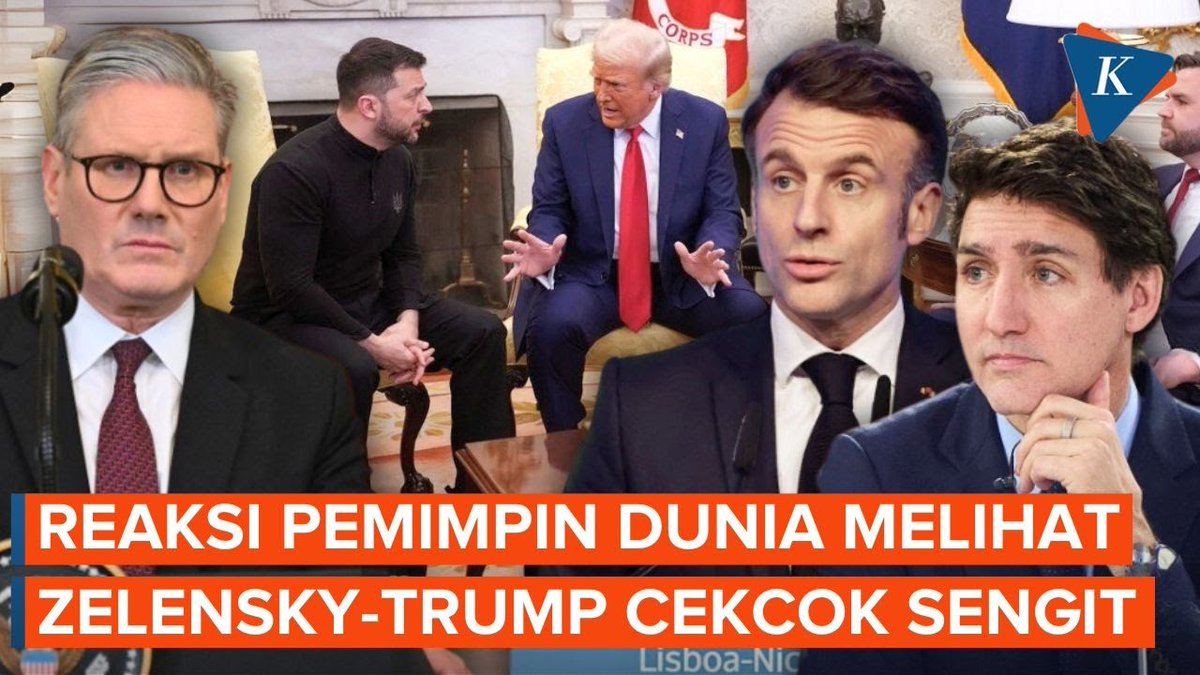 Cekcok antara Trump dan Zelensky menuai reaksi dari para pemimpin dunia, seperti Presiden Perancis Emmanuel Macron, Perdana Menteri Kanada Justin Trudeau, Kanselir Jerman Olaf Scholz, hingga Perdana Menteri Australia Anthony Albanese. | #DonaldTrump #Zelensky