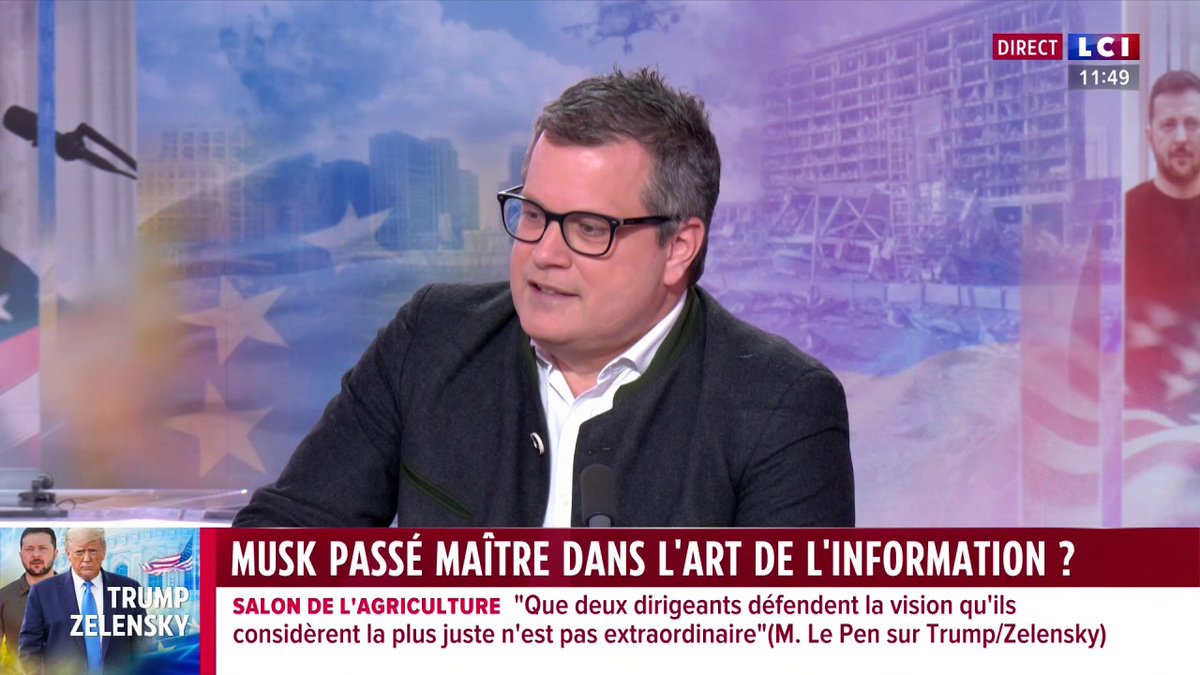 Réseau social X : "Elon Musk a faussé le jeu (...) On peut parler d'une arme de désinformation massive à une échelle inédite", David Colon ▶️ Avec Paola Puerari ⬇️