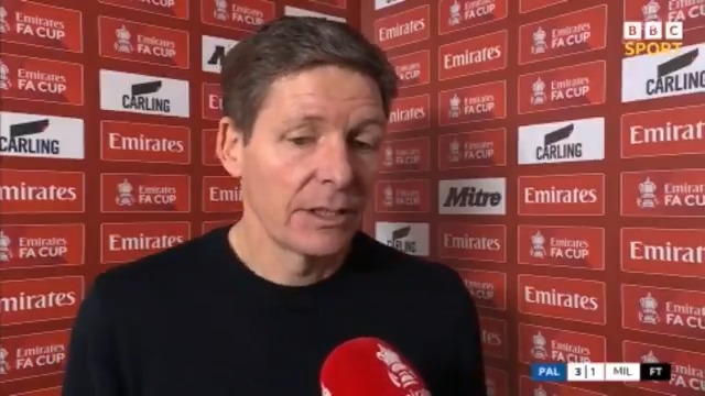 "Honestly, I didn't want to see it... It's terrible, terrible." Oliver Glasner spoke about Millwall keeper Liam Roberts' challenge on Jean-Philippe Mateta.