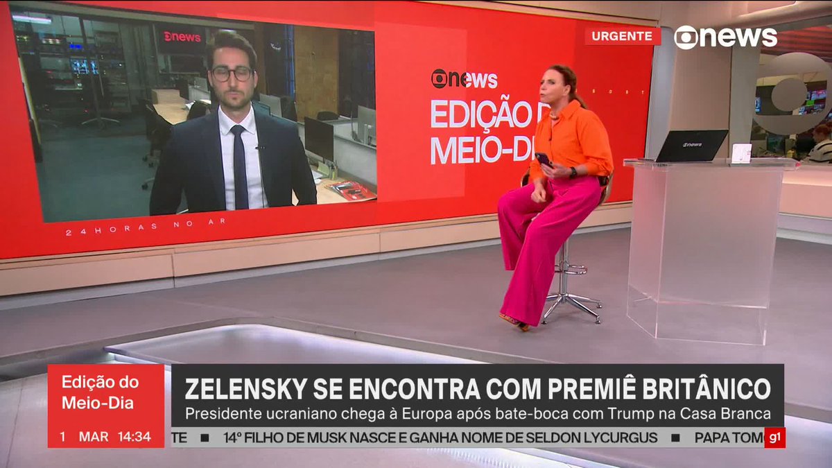 Lula diz que Trump humilhou Zelensky e chama bate-boca de "cena grotesca". ➡ Assista à #GloboNews: