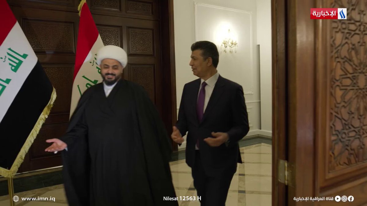 🟥 من هسه الجو مشتعل والكل داخلين إنذار😎 🔘 سماحة الشيخ الأمين قيس الخزعلي ضيف برنامج تحت خطين مع كريم حمادي 🔴 غداً الساعة العاشرة مساءً بتوقيت بغداد على قناة العراقية الإخبارية و #رمضان_كريم
