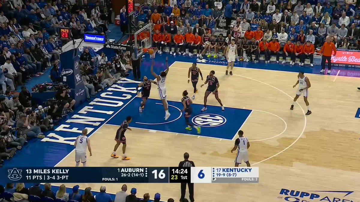 HOW DID THAT GO IN 😳 Auburn Basketball (via ESPN)