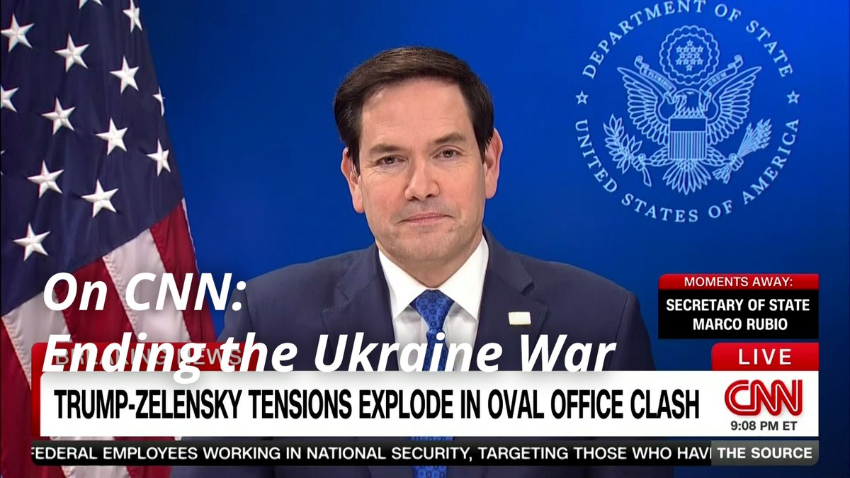 What President Donald J. Trump wants at the end of the day is for this war to end. He’s been as consistent as anyone can be about what his objective is. I had a conversation with Kaitlan Collins on CNN last night about ending the war in Ukraine.