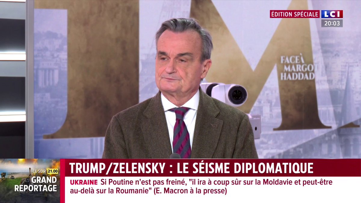 Donald Trump "dit ce qui lui passe par la tête au moment où ça lui passe par la tête (...) Les Américains sont en train de s'écarter des Européens", Gérard Araud ▶️ Face à ✦ Margot Haddad ✦ ⬇️