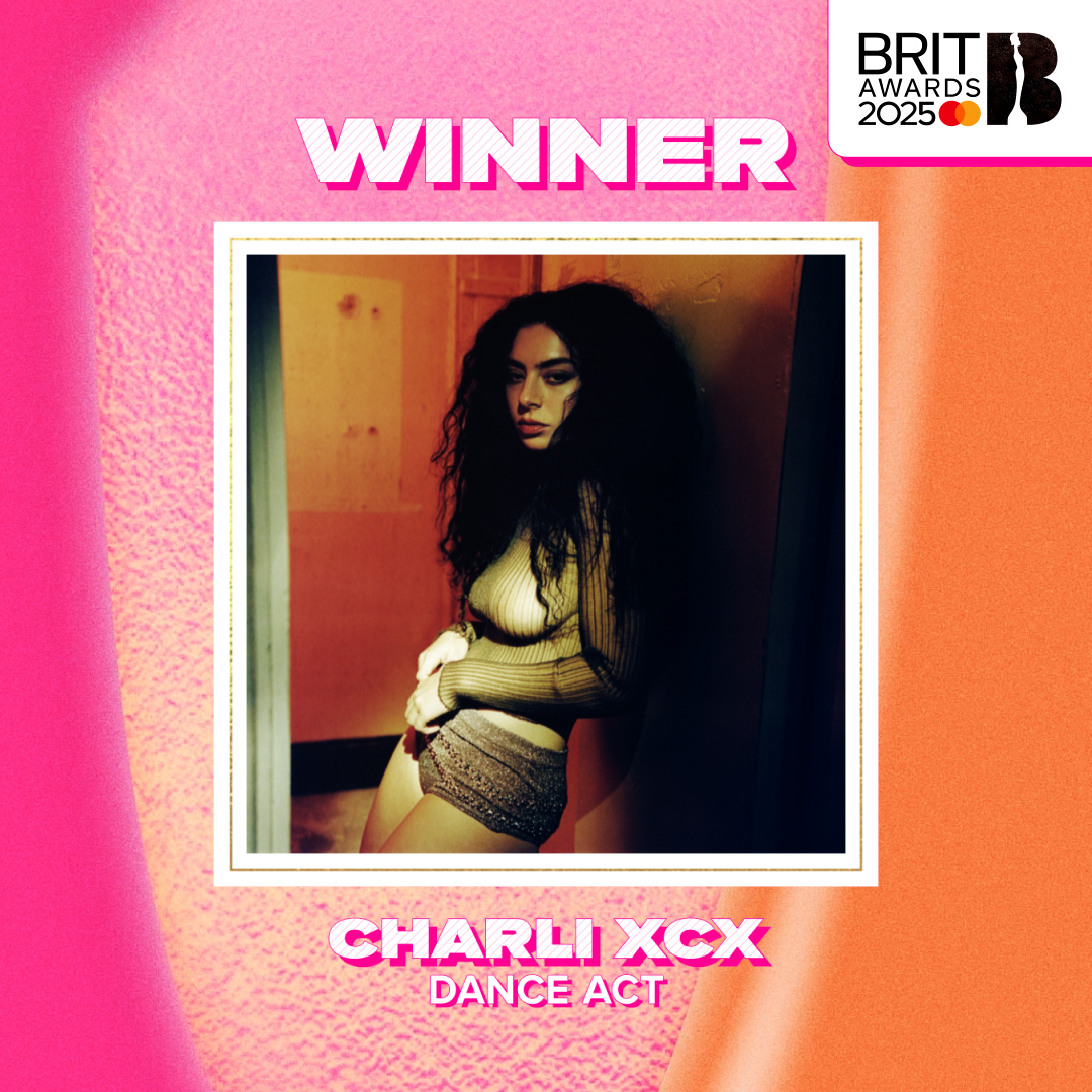 an artist giving "banger" a new meaning... Charli is Dance Act winner for 2025 🪩 #BRITs