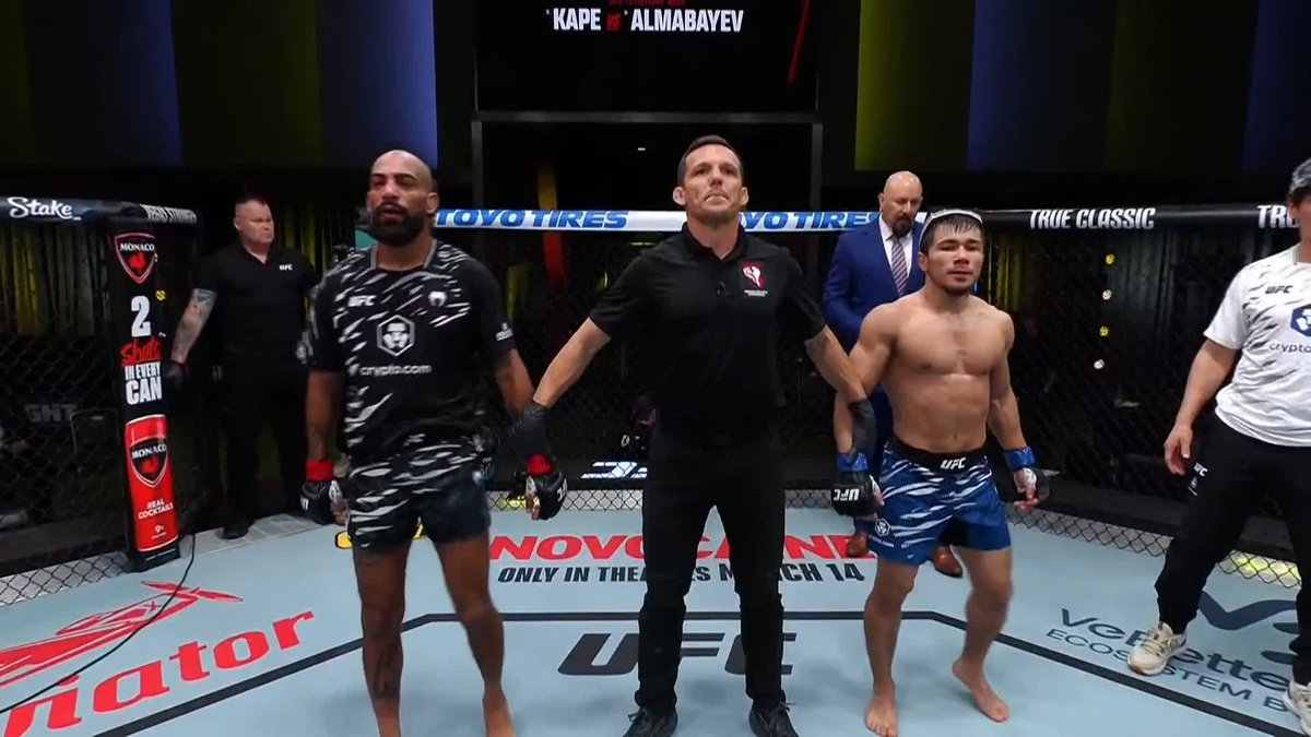 Alt kartın açılış maçında Ramazan Temirov ortak kararla (29-28, 29-28, 29-28) kazanıyor🇺🇿 #UFCVegas103