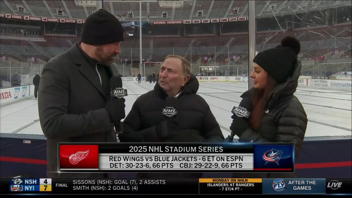 "This will be an amazing event. This will be our second largest with over 90,000 people here." Lauren Gardner & Mike Rupp spoke with Commissioner Gary Bettman about the success of the #StadiumSeries.
