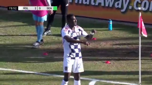 Elite play from Real Salt Lake's Forster Ajago! The hold-up, the run, the finish — class is in session. 📚