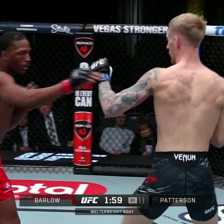 Sam Patterson picks up the first-round K.O. 💥 #UFCVegas103