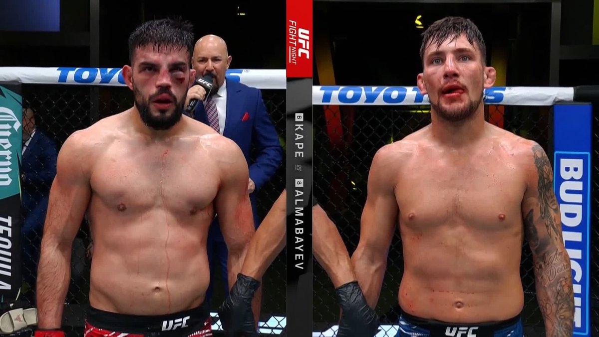 29-28, 28-29, 29-28 #UFCVegas103 Nasrat Haqparast beats Esteban Ribovics by split decision!