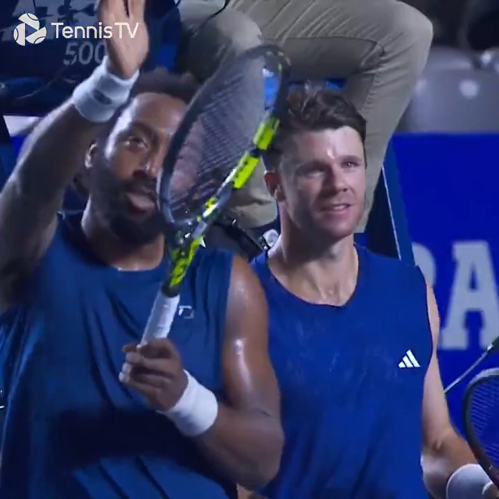 Unstoppable 🔥 Evan King and christian harrison defeat Doumbia and Reboul 6-4 6-0 to become the first American tandem to win Acapulco since 2004! #AMT2024