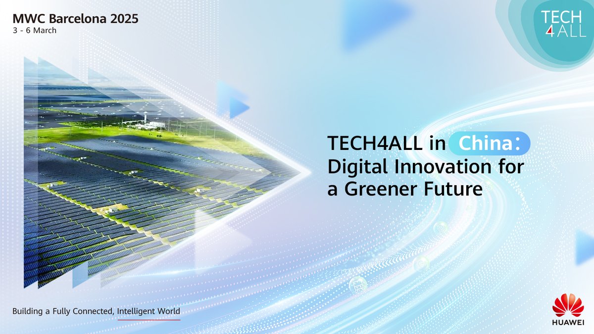 #TECH4ALL is helping to drive green transformation in Qinghai. From smart aquaculture for salmon farming to smart PV that power large-scale solar farms & enhance sustainability, innovative tech is driving eco-friendly development, improving livelihoods & showcasing the power of digital solutions in green transformation. Learn more🔗 Stay tuned for more #TECH4ALL initiatives at #MWC25!