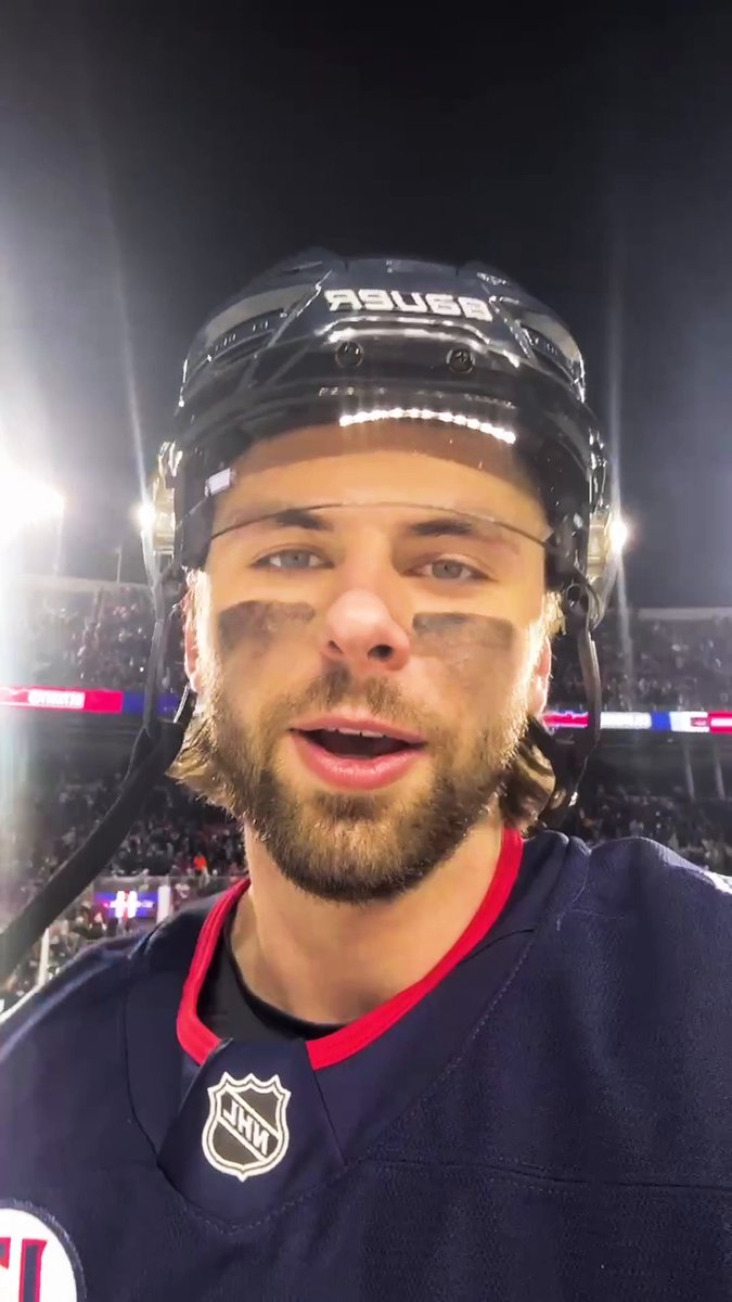 Adam Fantilli's so thankful for the Fifth Line ❤️ #StadiumSeries