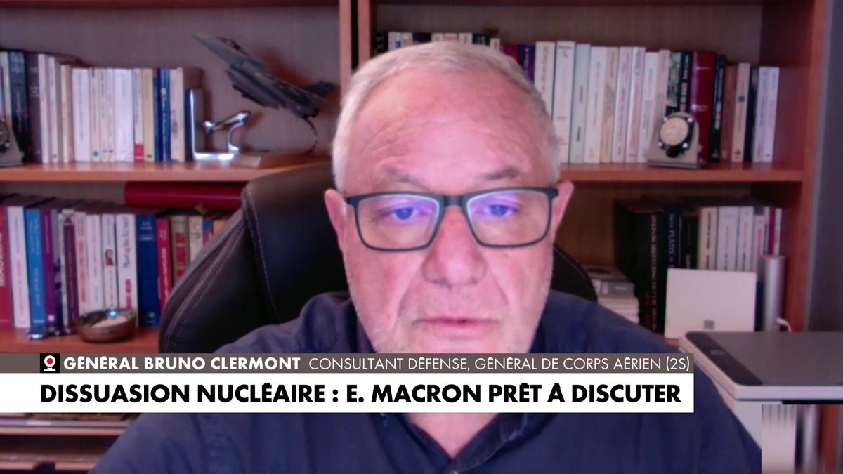 «La dissuasion nucléaire française peut fonctionner au profit de l’Europe» , a estimé le général Bruno Clermont, dans #LaMatinaleWE.