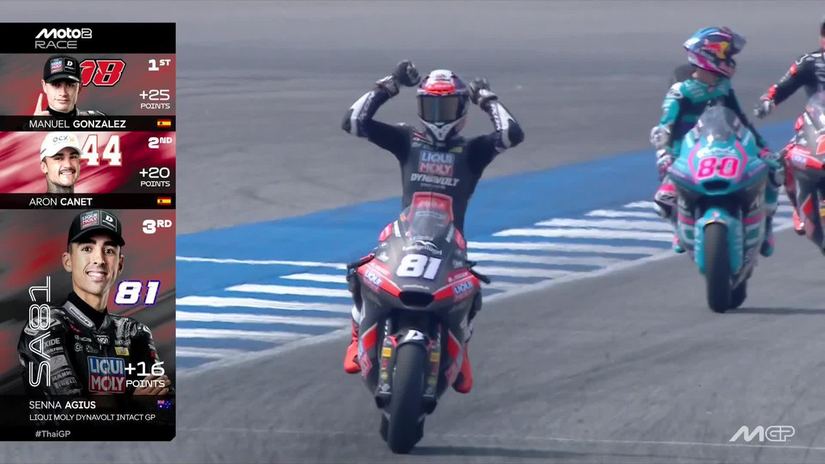 Overcomes a LLP 📈 Prevails in an EPIC battle with Diogo Moreira ⚔️ Senna Agius takes 3rd 👏 #ThaiGP 🇹🇭