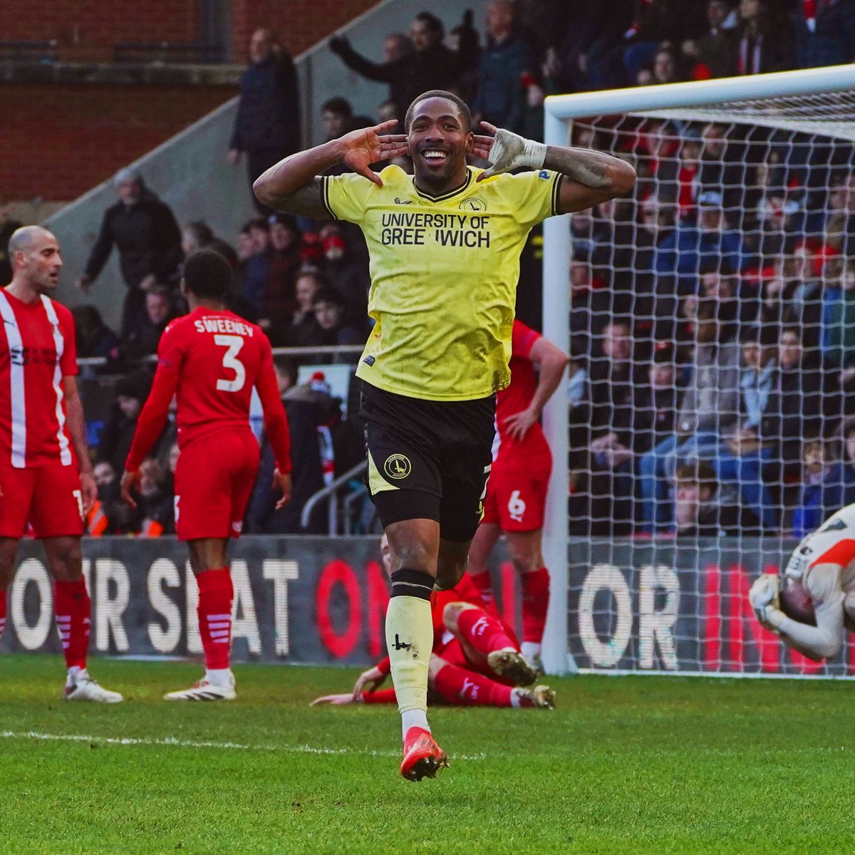 Not a bad time to score your first Charlton goal! ๐ Kayne Ramsay ๐ฏ #cafc