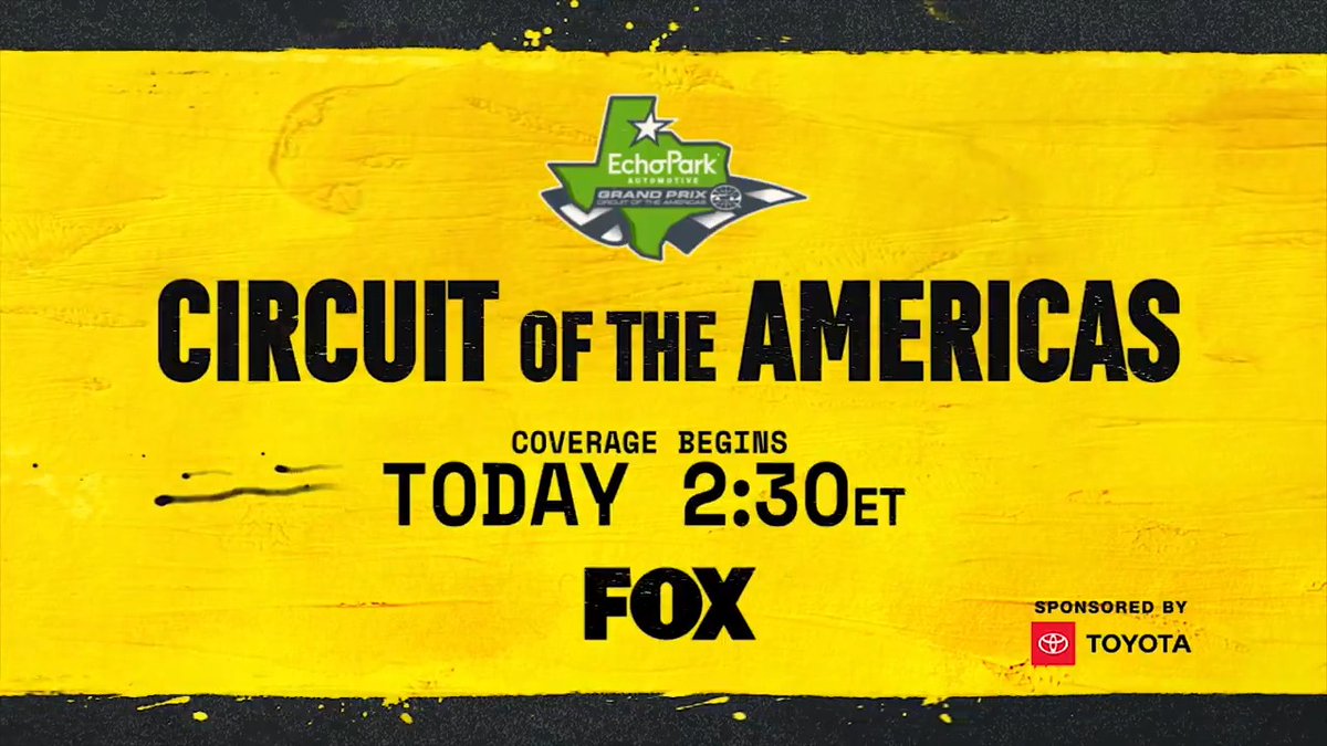 The NASCAR Cup Series takes on Circuit of the Americas! 🏆🏁 COTA - Today at 2:30p ET on FOX.