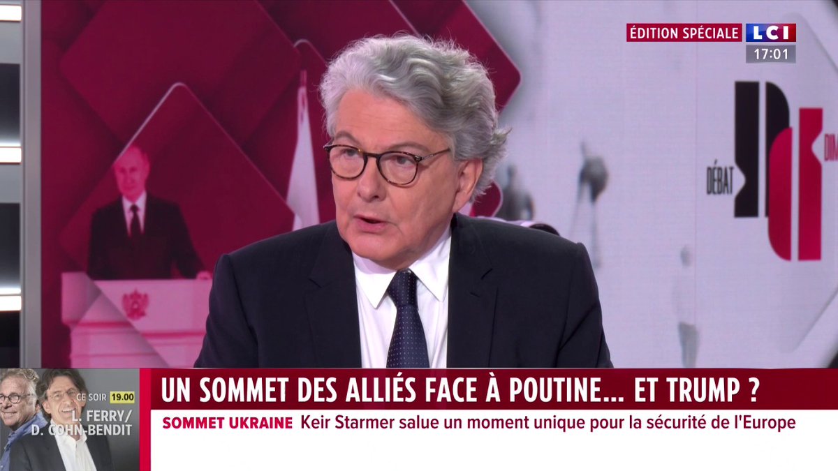 Europe : "Il va falloir désormais que tout le monde fasse des efforts (...) pour que nous ayons un instrument qui nous permette d'avoir la capacité d'investir en amont dans l'appareil industriel de défense", Thierry Breton ▶️ Avec Marie Chantrait