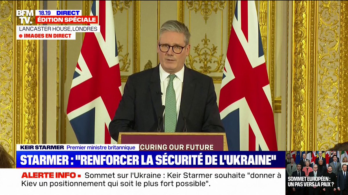 Aide militaire à l'Ukraine: "Chaque pays doit pouvoir participer dans sa mesure", affirme Keir Starmer, après le sommet de Londres
