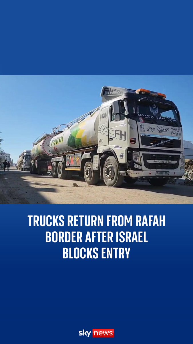 Israel says it is stopping all goods and supplies into Gaza as reports say there have been disagreements over whether to continue on to phase two of the ceasefire. Read more: