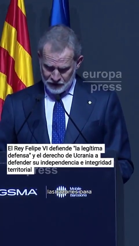 El Rey Felipe VI defiende "la legítima defensa" y el derecho de Ucrania a defender su independencia e integridad territorial y manda un mensaje de solidaridad y apoyo al pueblo ucraniano