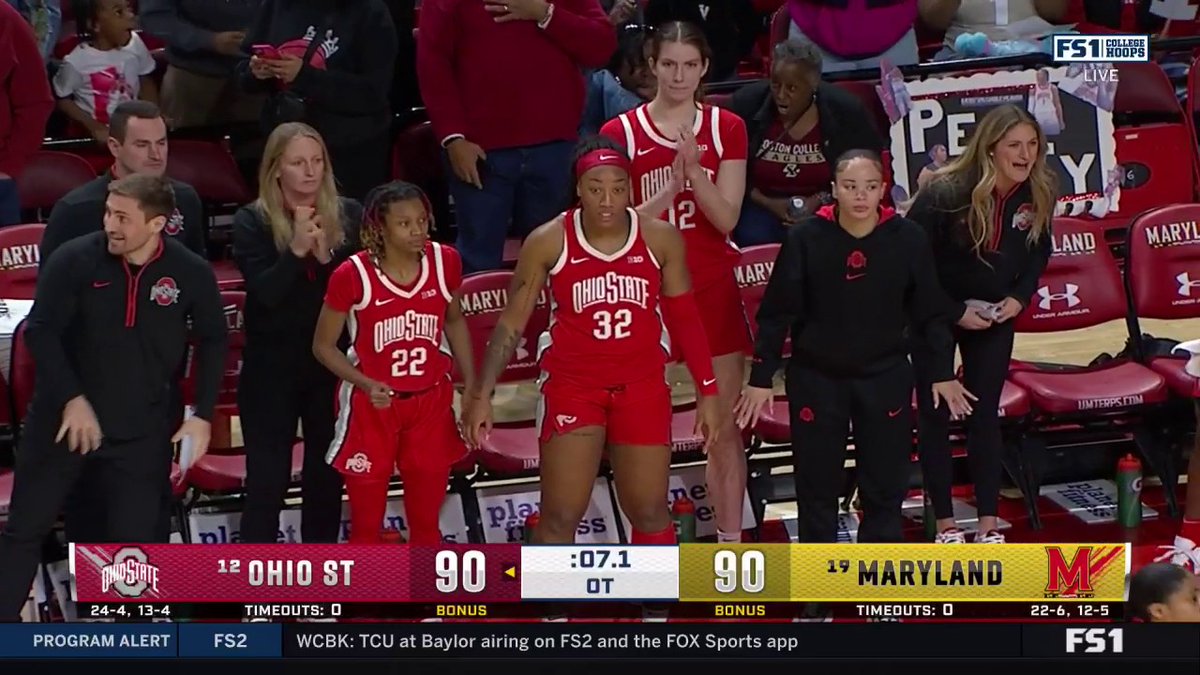 She slide cancelled to tie the game 😭🔥 (via FOX College Hoops)