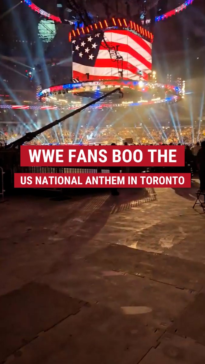 'TERRIBLE COUNTRY': Canadians at the WWE Elimination Chamber in Toronto booed "The Star-Spangled Banner" as American singer Elizabeth Irving performed ahead of the event.