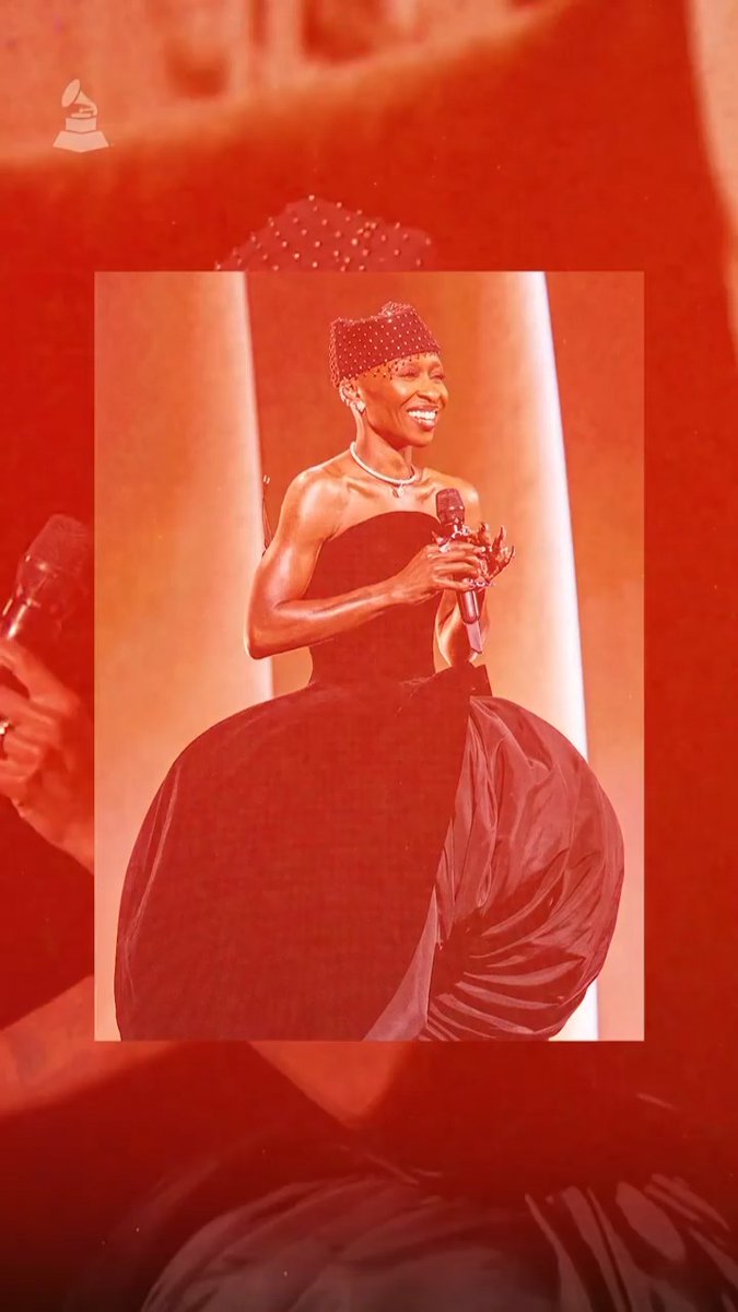 🌟 She took over the #GRAMMYs stage and today she's taking over the #Oscars stage - #CynthiaErivo! ❤️ We'll always hold space to listen to this GRAMMY winner and #Wicked singer.