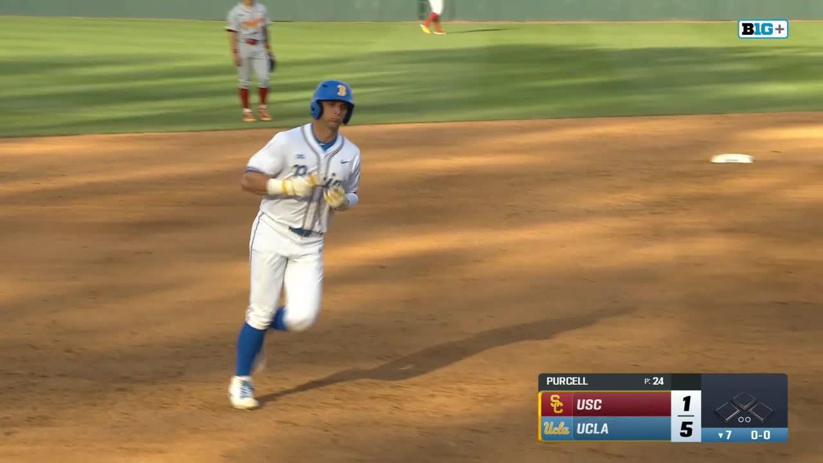 🐻 3R HR 🐻 Solo HR Roch Cholowsky's pair of long balls sent UCLA Baseball to a 5-1 rivalry win over USC. #B1GBaseball