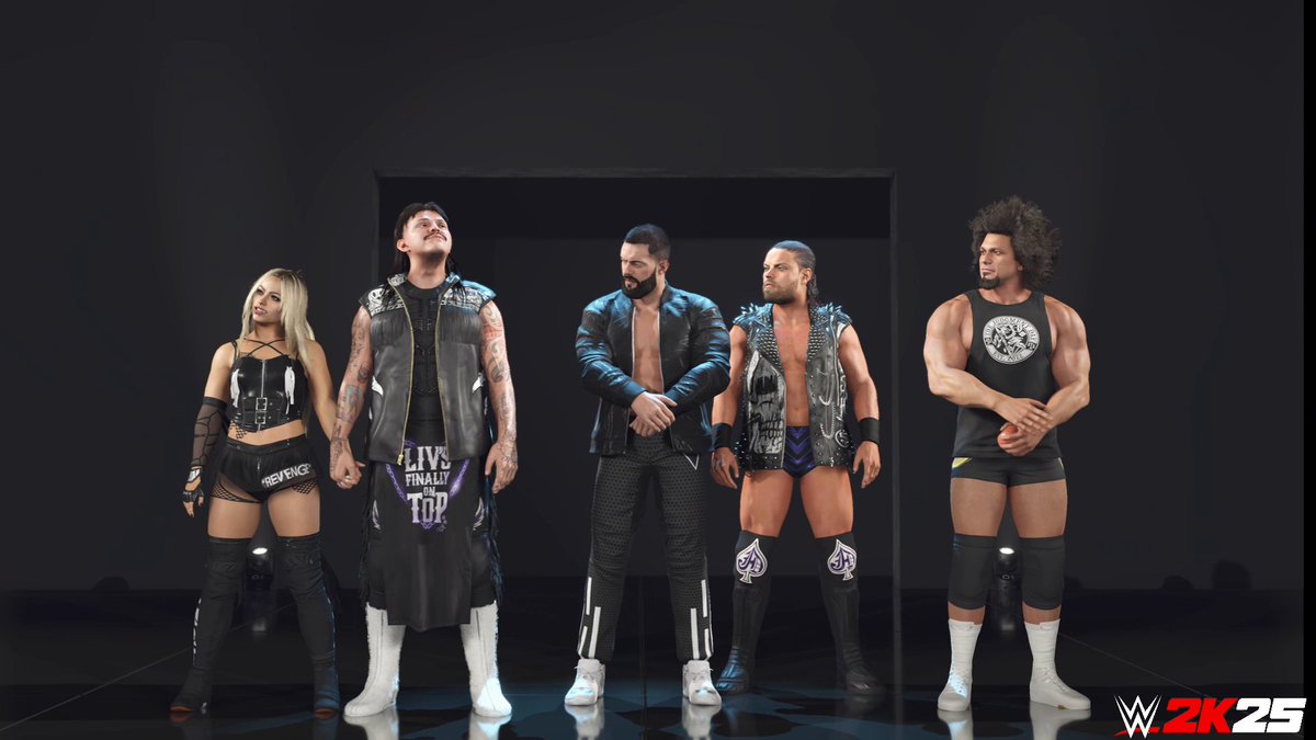 The Judgment Day #FirstLook withโฆ Uppies?! ๐คญ Enjoy! #WWE2K25 LIV Morgan Dominik Finn Bรกlor carlito JD McDonagh